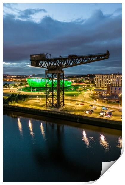 The Finnieston Crane Glasgow Print by Apollo Aerial Photography