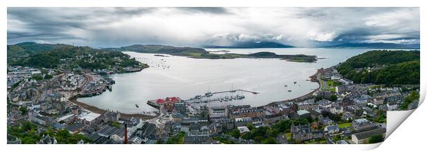 Oban From McCaigs Tower Print by Apollo Aerial Photography