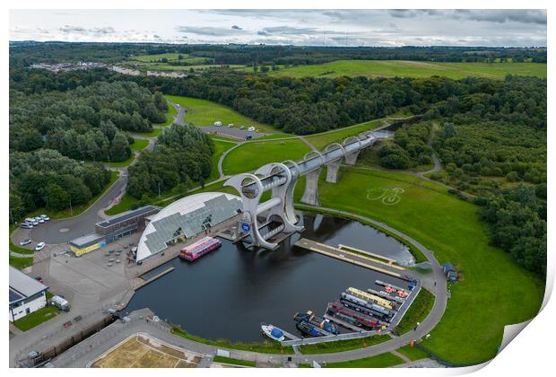 The Falkirk Wheel Print by Apollo Aerial Photography