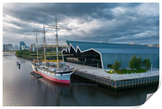 The Tall Ship Glenlee Print by Apollo Aerial Photography