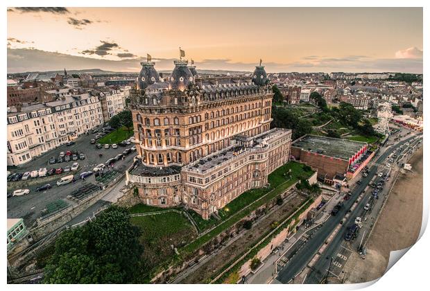 Scarborough Grand Hotel Print by Apollo Aerial Photography