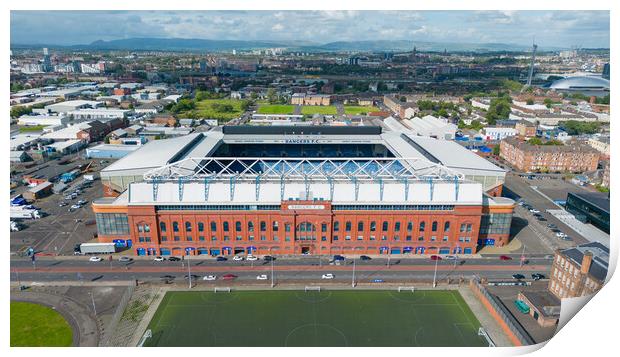 Ibrox Glasgow Rangers FC Print by Apollo Aerial Photography