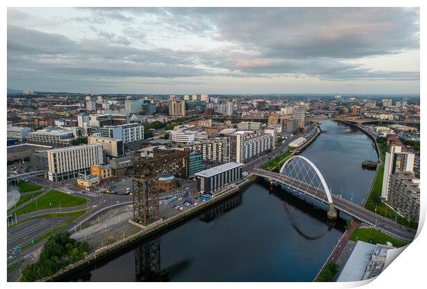 The Clyde Arc Bridge Print by Apollo Aerial Photography