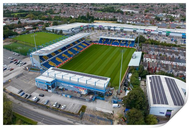 Mansfield Town FC Print by Apollo Aerial Photography