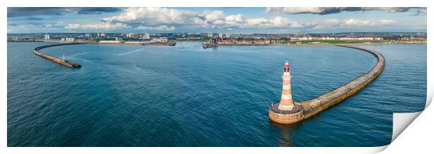 Roker Lighthouse Panoramic Print by Apollo Aerial Photography
