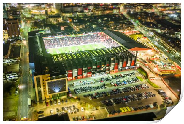 Sheff United Game Night Print by Apollo Aerial Photography