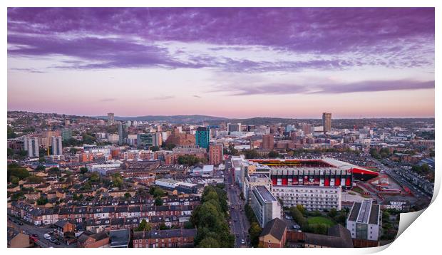 Sheffield is Red Print by Apollo Aerial Photography