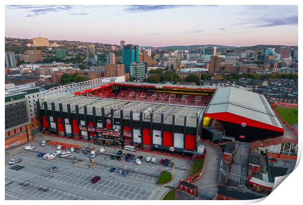 Bramall Lane Aerial View Print by Apollo Aerial Photography