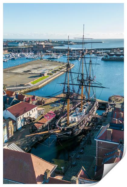 HMS Trincomalee Hartlepool Print by Apollo Aerial Photography