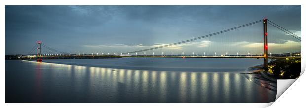 Humber Bridge Lights Print by Apollo Aerial Photography