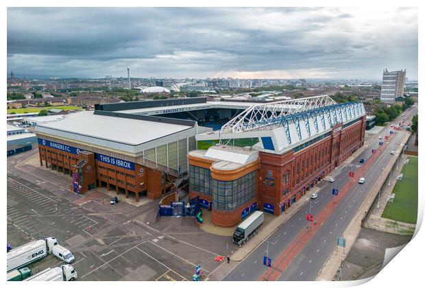 Ibrox home of the Gers Print by Apollo Aerial Photography