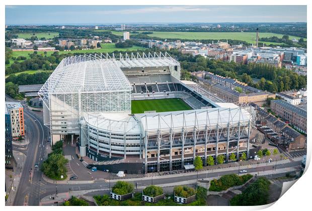 Home of Newcastle United Print by Apollo Aerial Photography