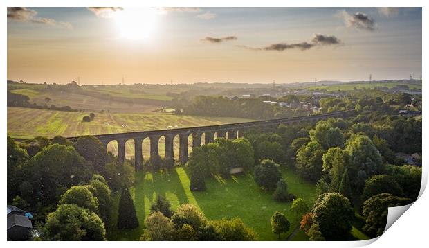 Penistone Viaduct Sunrise Print by Apollo Aerial Photography