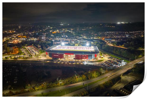 NYS Under the Lights Print by Apollo Aerial Photography
