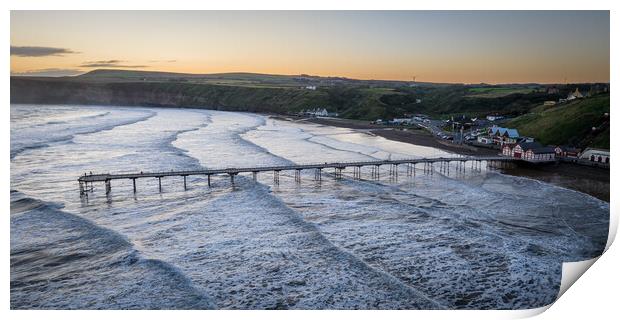 Saltburn by the Sea View Print by Apollo Aerial Photography