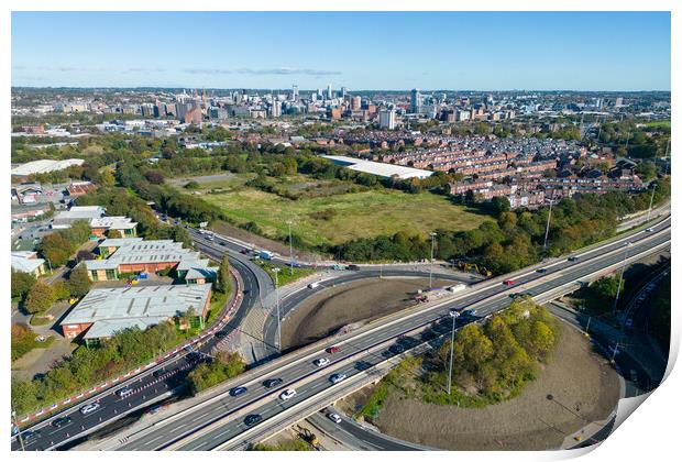 Leeds Cityscape Print by Apollo Aerial Photography