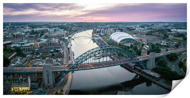 Newcastle Bridges Print by Apollo Aerial Photography