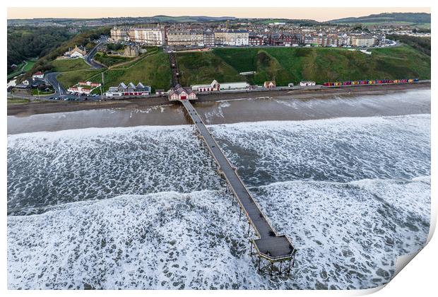 Saltburn by the Sea Pier Print by Apollo Aerial Photography