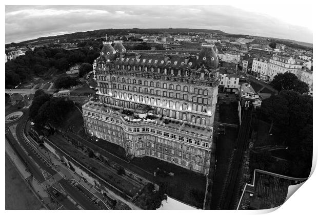 Scarborough Grand Hotel Print by Apollo Aerial Photography