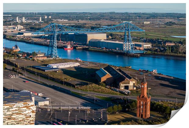 Middlesbrough Transporter Bridge Print by Apollo Aerial Photography