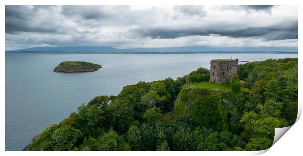 Dunollie Castle Print by Apollo Aerial Photography