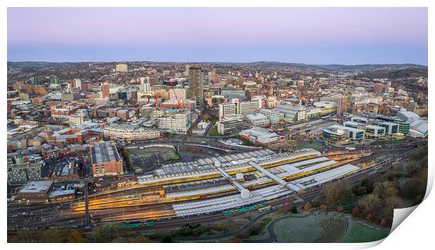 Sheffield City Morning Print by Apollo Aerial Photography