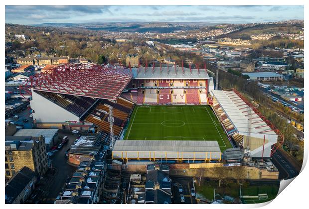 Valley Parade Print by Apollo Aerial Photography