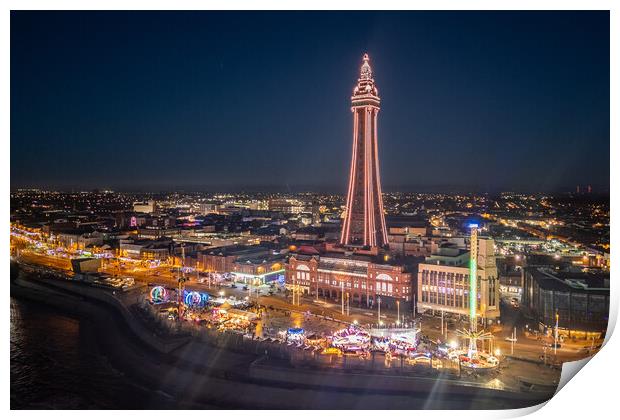 Blackpool Promenade Print by Apollo Aerial Photography