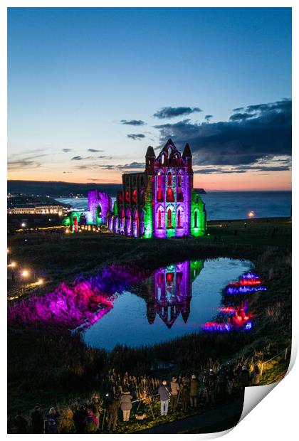 Whitby Illuminations Print by Apollo Aerial Photography