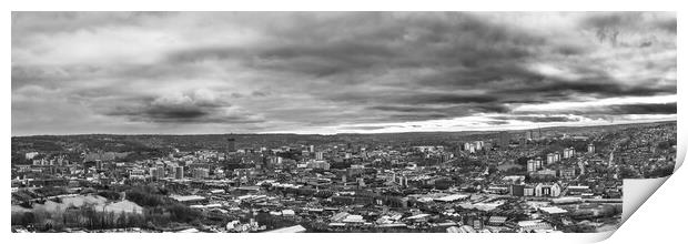Sheffield Black and White Print by Apollo Aerial Photography