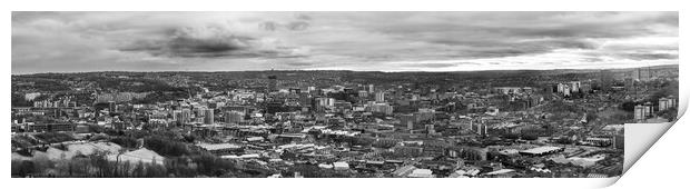 Sheffield Black and White Print by Apollo Aerial Photography