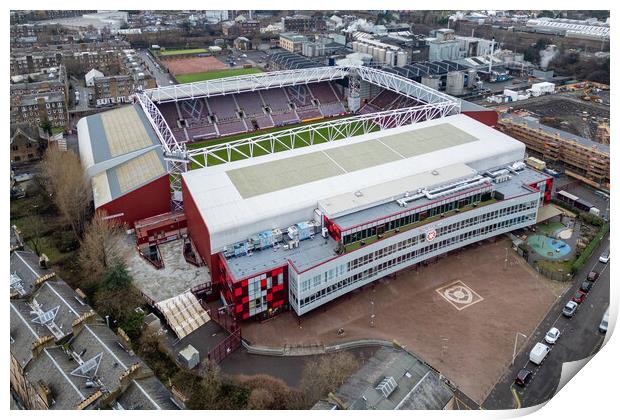Tynecastle Stadium Print by Apollo Aerial Photography