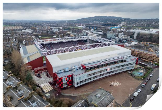 Tynecastle Stadium Print by Apollo Aerial Photography