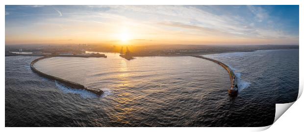 Roker Sunset Print by Apollo Aerial Photography