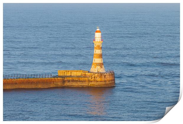 Roker Lighthouse Print by Apollo Aerial Photography
