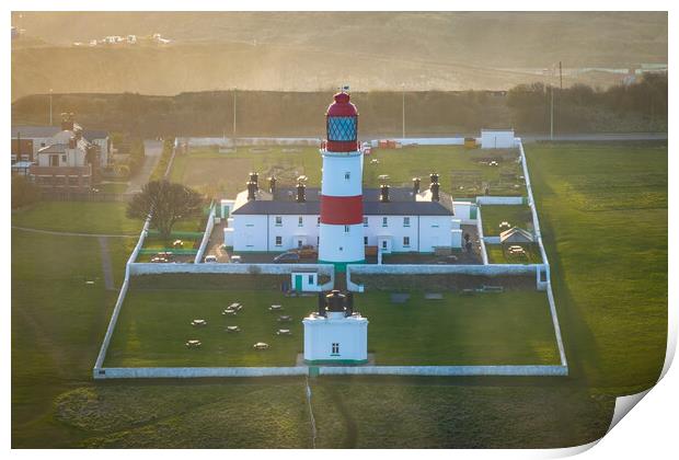 Souter Lighthouse and the Leas Print by Apollo Aerial Photography