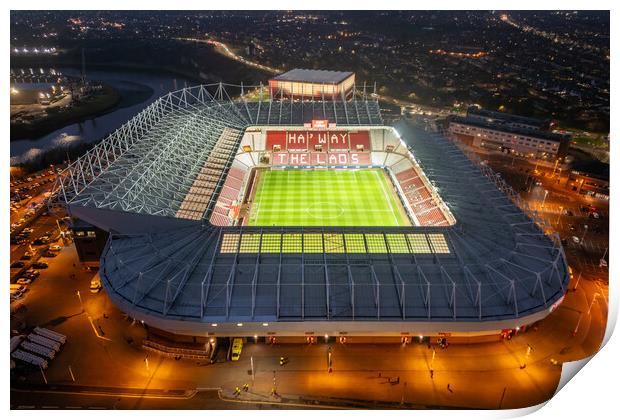 Stadium of Light Haway The Lads Print by Apollo Aerial Photography