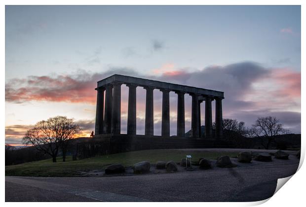 The National Monument of Scotland Print by Apollo Aerial Photography