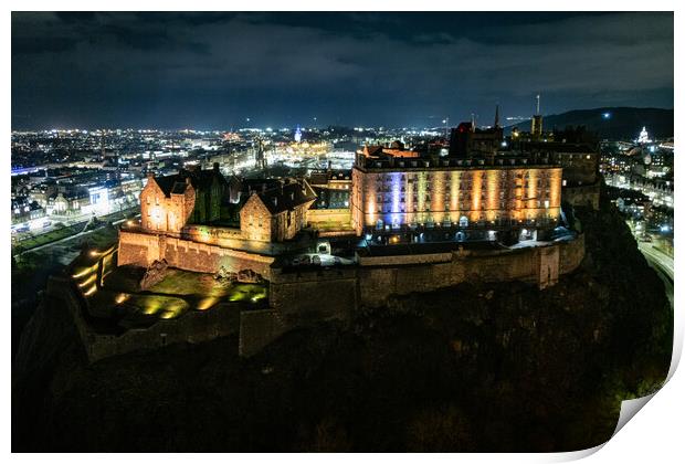 Edinburgh Castle Print by Apollo Aerial Photography