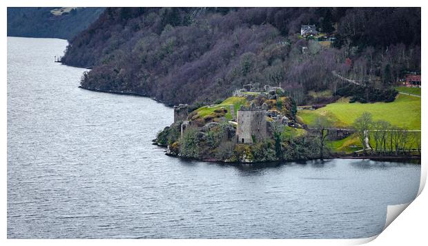 Urquhart Castle Loch Ness Print by Apollo Aerial Photography