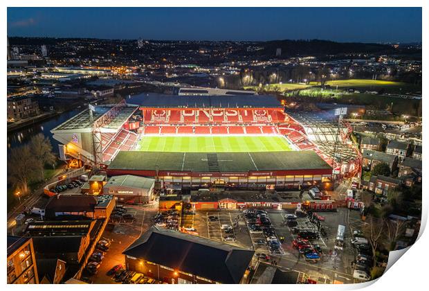 Nottingham Forest FC Print by Apollo Aerial Photography