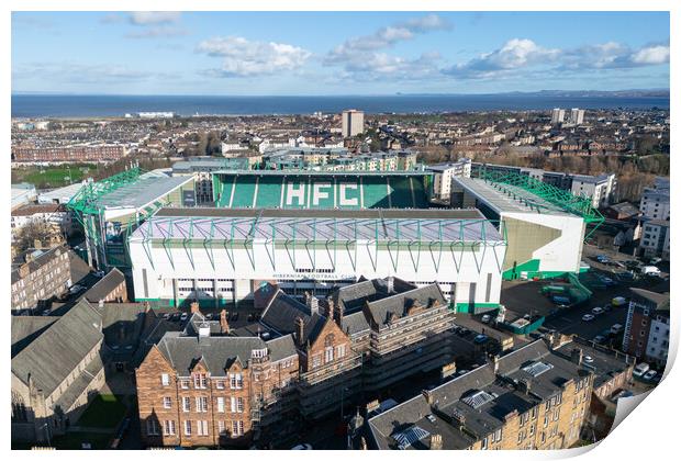 Easter Road Stadium Print by Apollo Aerial Photography