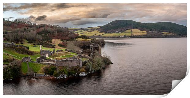 Urquhart Castle Loch Ness Print by Apollo Aerial Photography