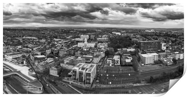 Barnsley Black and White Print by Apollo Aerial Photography
