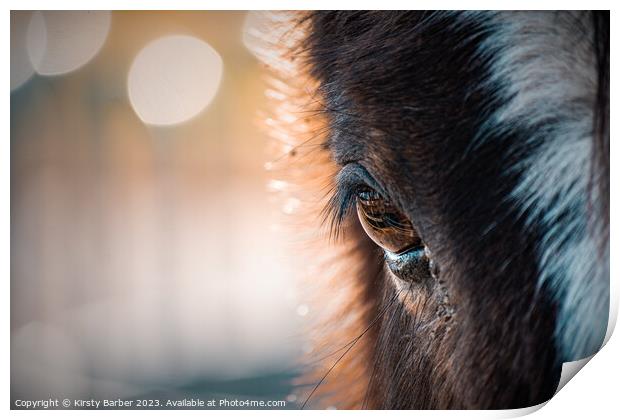 Close up of a horses eye Print by Kirsty Barber