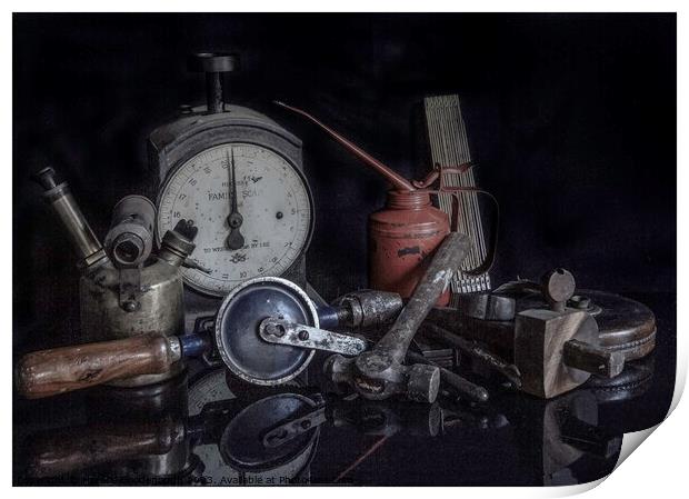 Old tools Print by Horace Goodenough