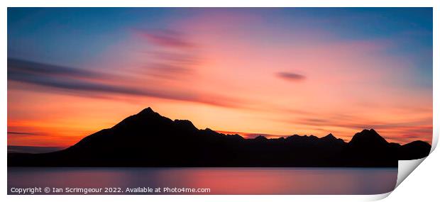 Cuillin Sunset Print by Ian Scrimgeour