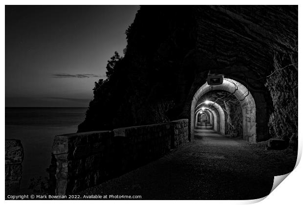 Coastal Tunnel Print by Mark Bowman