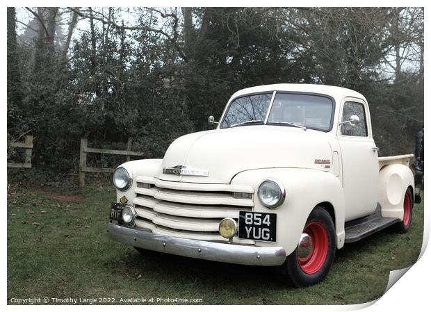 Old Chevy truck Print by Timothy Large