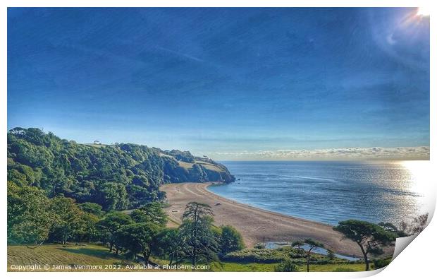 Blackpool Sands, Stoke Fleming; Nr Dartmouth Print by  Ven Images